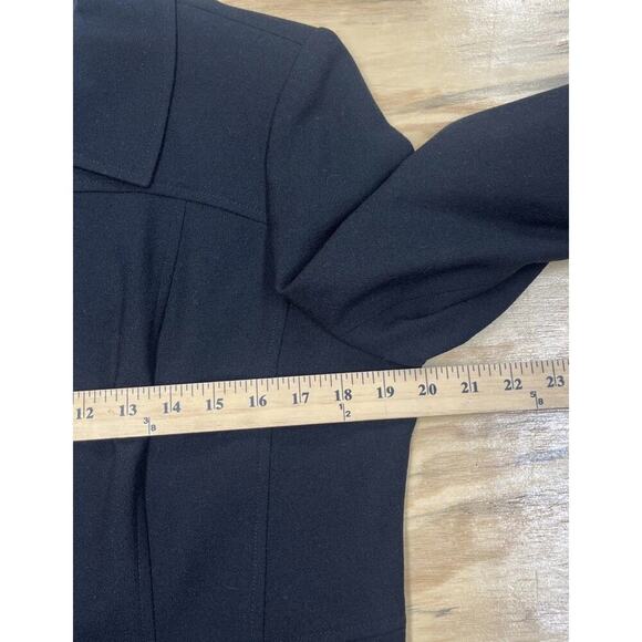 Vtg Talbots Women’s Blazer Sz 14P Black Wool Jacket Career Work Professional - Picture 8 of 10